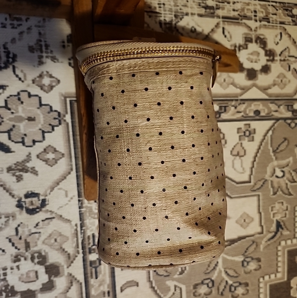 Kate Spade Polka Dot Insulted Lunch Bag Tote "Out To Lunch" Makeup Bag - Picture 6 of 13